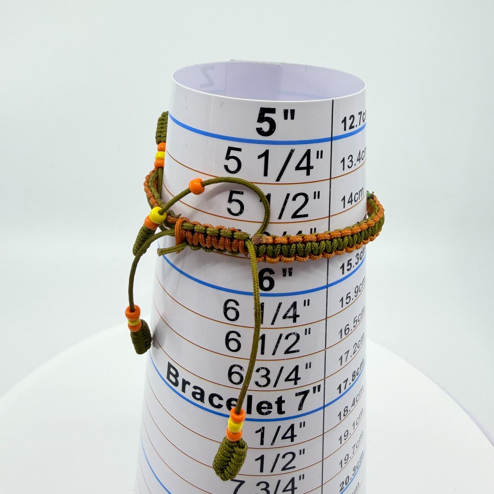 Vintage Faux Jade Aventurine Bar Macrame Cord Braided Slide Bracelet Boho Y2K - Thumbnail 8
