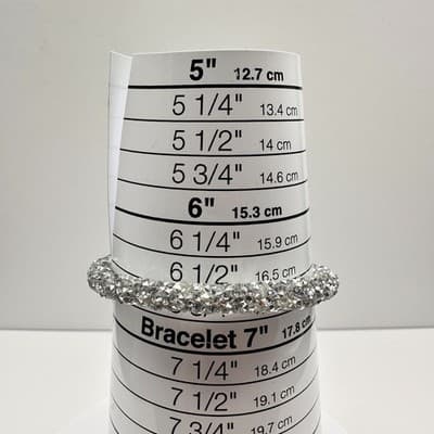 Vintage 90s Silver Tone Glass Mesh Wrap Bracelet Boho Glam Jewelry - Thumbnail 9