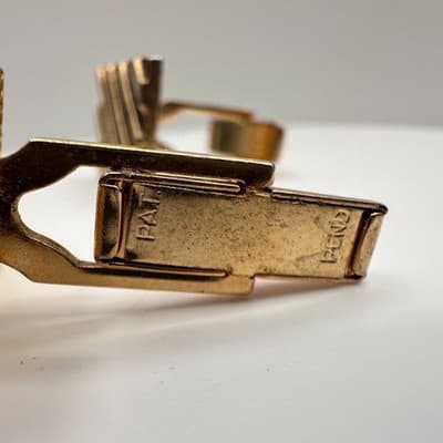 Vintage 80s Gold Tone Black Enamel Geometric Cufflinks for Men Jewelry Boho 90s - Thumbnail 7