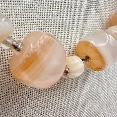 Vintage Y2K Silver Tone Beaded Chunky Necklace Statement Women's Classic Jewelry - Thumbnail 5