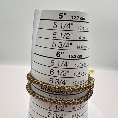 Vintage 90s Crystal Heart Coil Bangle Bracelet Set Multi Tone Women's Jewelry - Thumbnail 8