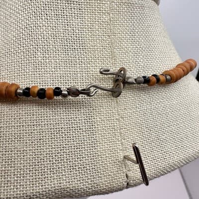 Vintage 90s Hand Carved Wooden Beaded Zebra Pendent Necklace Women's Jewelry Y2K - Thumbnail 10
