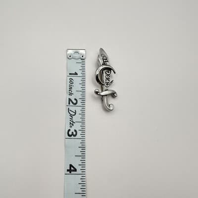 Vintage 70s Scimitar C.V.S.C. 76 Sword Brooch Pin Silver Tone Classic Jewelry - Thumbnail 7