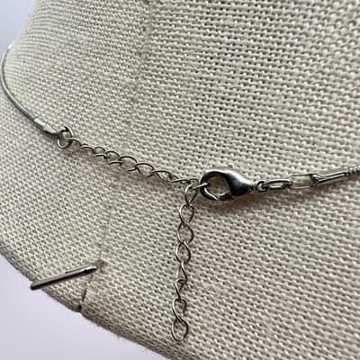 Vintage Y2K Gold/Silver Tone Snake Chain Ribbed Ball Pendant Necklace Jewelry - Thumbnail 8