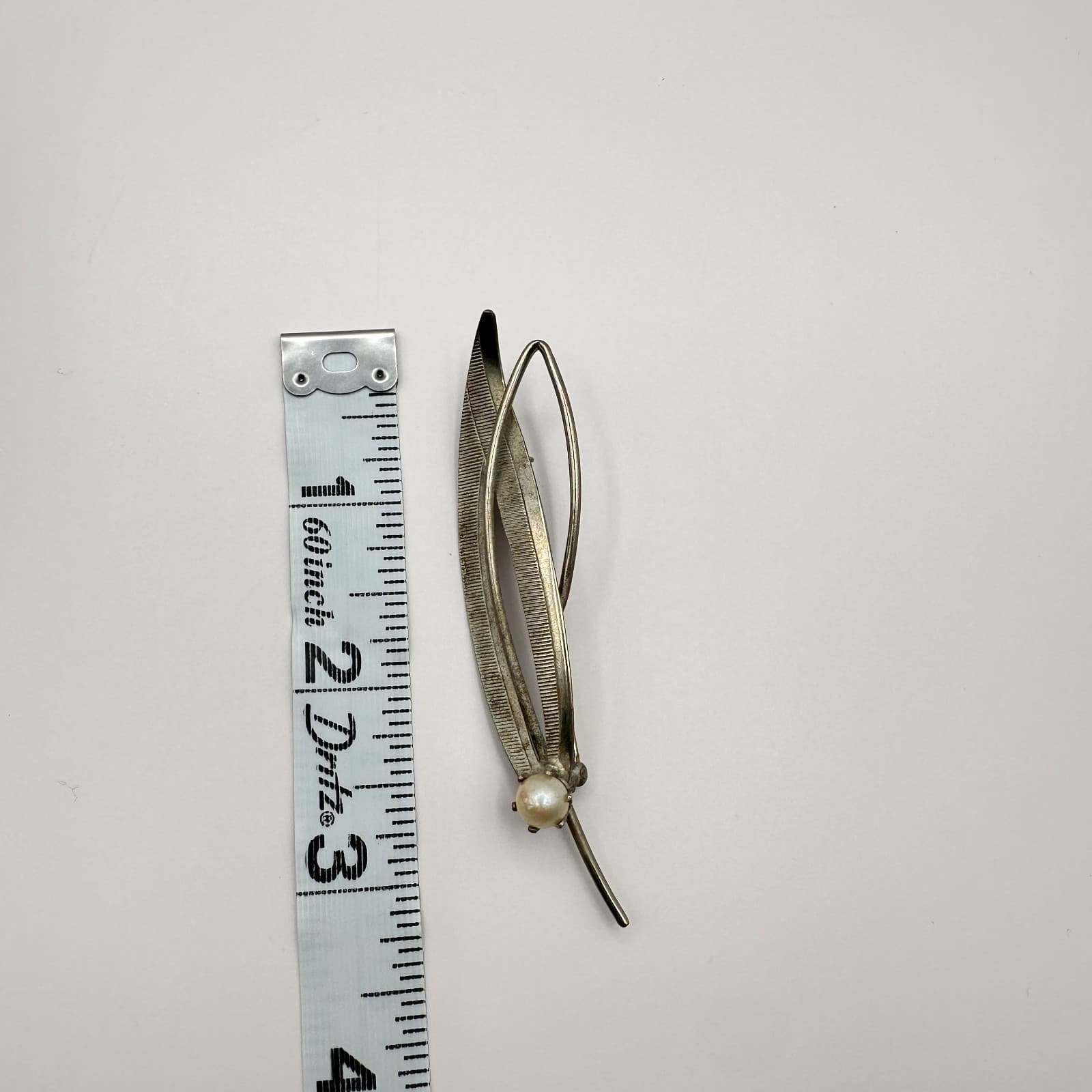 Vintage 80s 90s Pearl Brooch Set Gold & Silver Tone Leaf Bow Abstract Pins Retro - Thumbnail 17