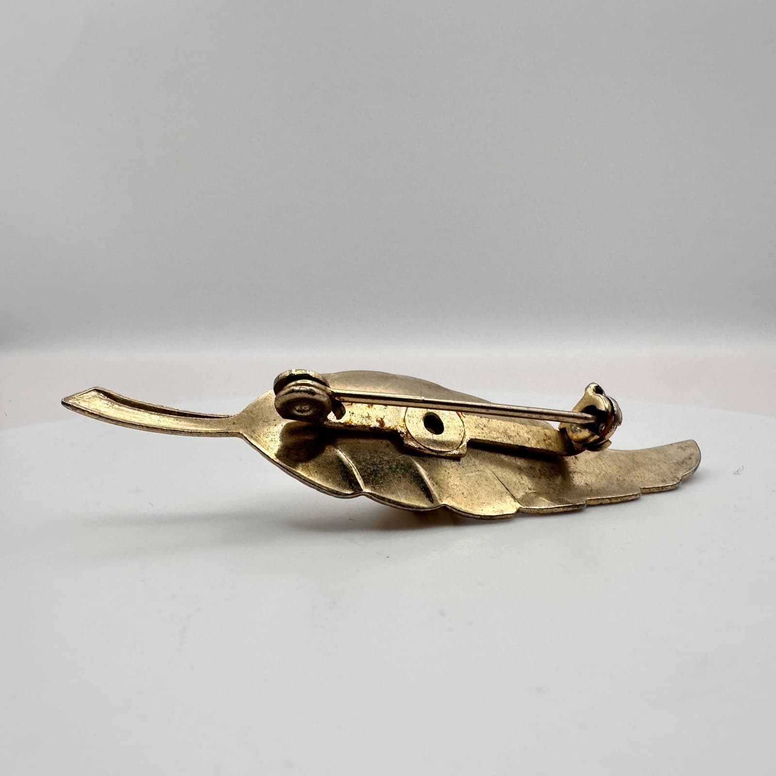 Vintage 80s 90s Pearl Brooch Set Gold & Silver Tone Leaf Bow Abstract Pins Retro - Thumbnail 9