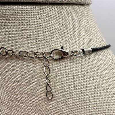 Vintage Y2K Black Cord Silver Tone Heart Pendant Necklace Boho Fashion Jewelry - Thumbnail 10