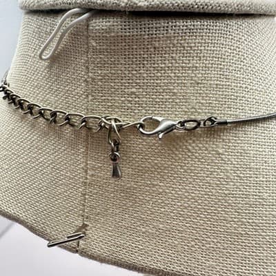 Vintage Y2K Black Rhinestone Silver Tone Elephant Pendant Necklace Jewelry 90s - Thumbnail 9