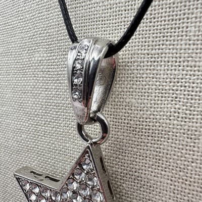 Vintage Y2K Fl&B Silver Tone Rhinestones Star Pendant Necklace Women's Jewelry - Thumbnail 8