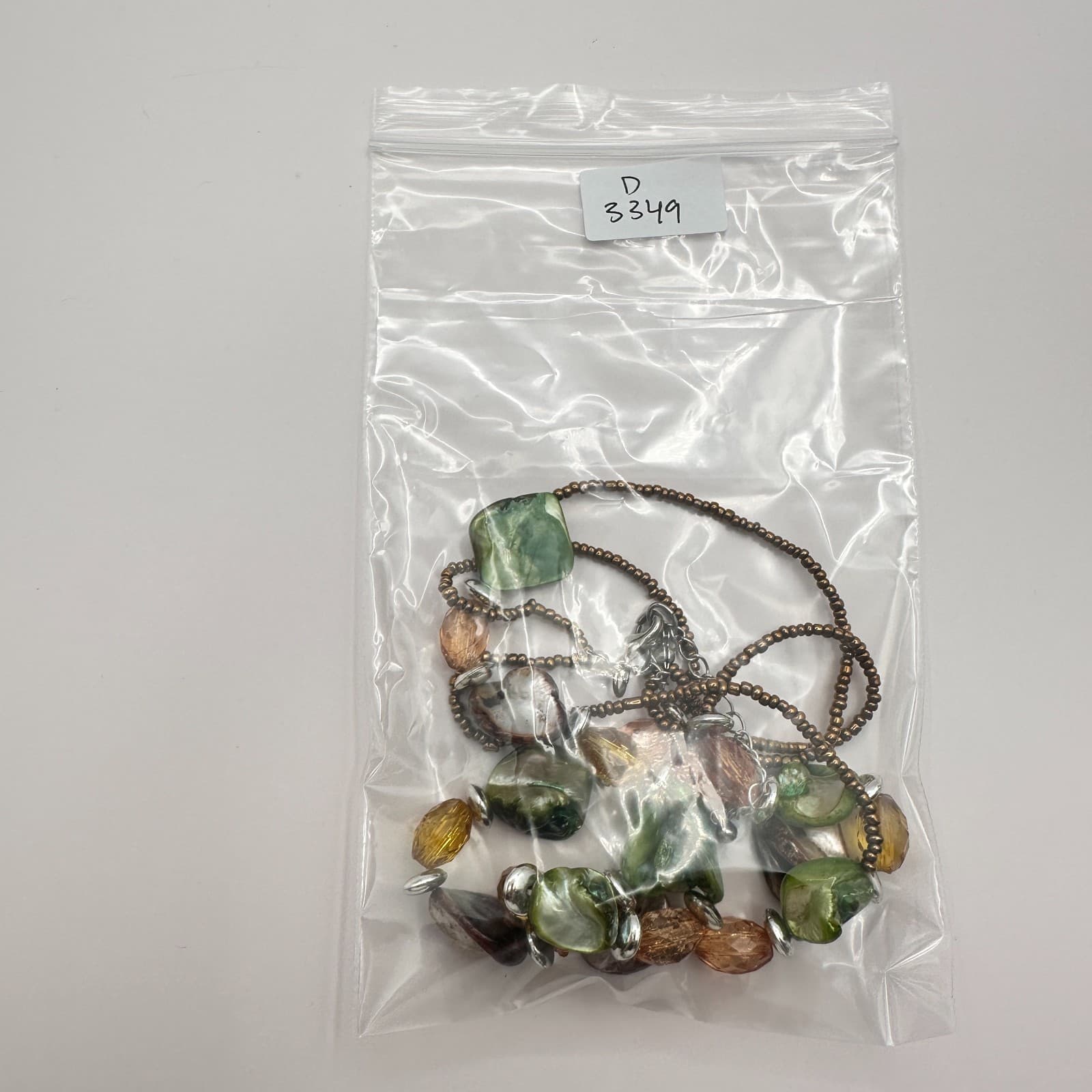 Vintage 90s Multi-Strand Shell & Earth Tone Beaded Necklace Statement Jewelry - Thumbnail 8