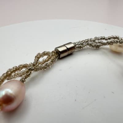 Vintage Y2K Multi-Strand Pearl Seed Beaded Bracelet Set Women's Classic Jewelry - Thumbnail 6
