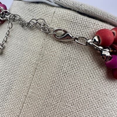 Vintage Y2K Multi Strand Beaded Shell Statement Necklace Women's Jewelry Bib 90s - Thumbnail 10