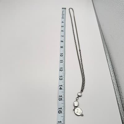 Vintage 90s Silver Tone Hammered Disc Drop Necklace Boho Classic Fashion Jewelry - Thumbnail 7