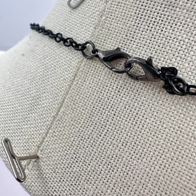 Vintage 80s Zebra Print Glass Bead Necklace Mod Statement Fashion Jewelry Y2K - Thumbnail 7