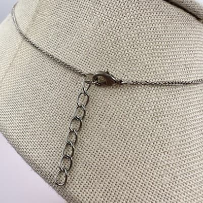 Vintage 90s Filigree Cube Locket Pendant Necklace Silver Tone Women's Jewelry - Thumbnail 7