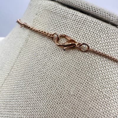 Vintage Y2K White Marble Stone Rose Gold Tone Chain Necklace Women's Jewelry 90s - Thumbnail 8