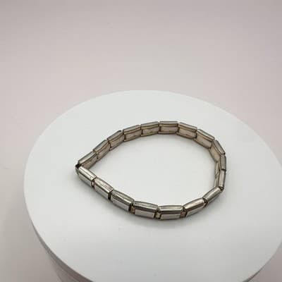 Vintage Y2K Italian Modular Link Charm Bracelet Minimalist Fashion Jewelry Boho - Thumbnail 5