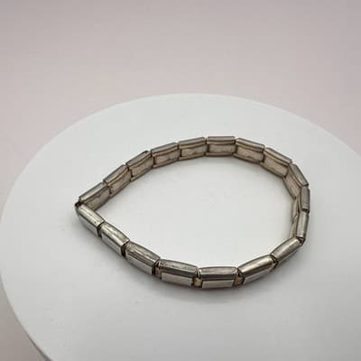 Vintage Y2K Italian Modular Link Charm Bracelet Minimalist Fashion Jewelry Boho - Thumbnail 3
