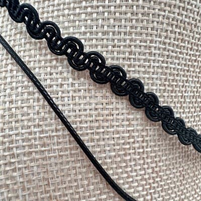 Vintage 90s Gold Tone Star Glass Pendant Black Double Layer Choker Necklace Y2K - Thumbnail 3