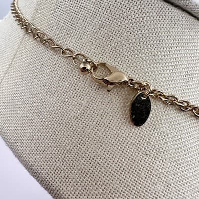 Vintage 80s 90s Blue Cluster Bib Statement Gold Tone Necklace Fashion Jewelry - Thumbnail 9