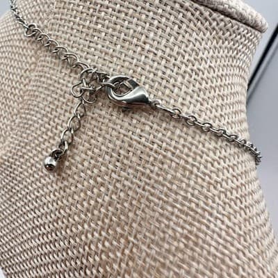 Vintage 90s Silver Tone Faux Pearl Tassel Chain Necklace Boho Fashion Jewelry - Thumbnail 10