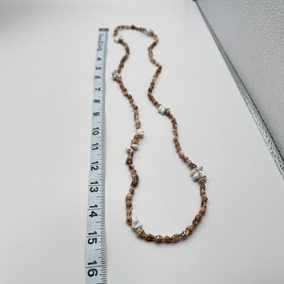Vintage 90s Cowrie Shell Strand Necklace Boho Beach Nautical Fashion Jewelry Y2K - Thumbnail 7