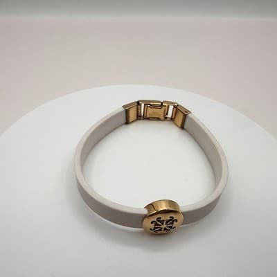 Vintage Y2K Gold Tone Filigree Disk Bangle Bracelet Stainless Steel Jewelry 90s - Thumbnail 3