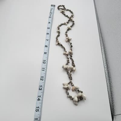 Vintage 90s Natural Real Sea Shell Strand Necklace Boho Women's Classic Jewelry - Thumbnail 8