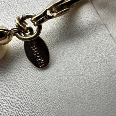 Vintage 90s Chico's Cream Beaded Necklace Faux Turquoise Tassel Boho Jewelry 90s - Thumbnail 12