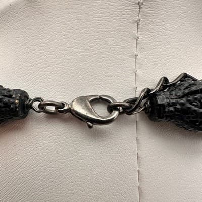 Vintage 90s Layering Black Seed & Faceted Glass Bead Cascade Necklace Jewelry - Thumbnail 9