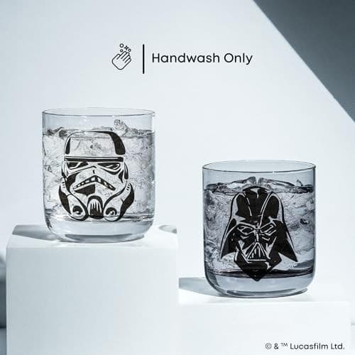 Star Wars Dark Side Monochrome Short Drinking Glasses  10-ounce  Set of 2 - Thumbnail 3
