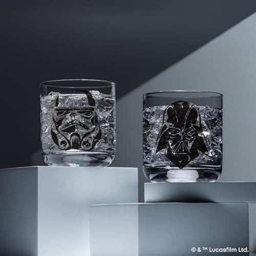 Star Wars Dark Side Monochrome Short Drinking Glasses  10-ounce  Set of 2 - Thumbnail 4