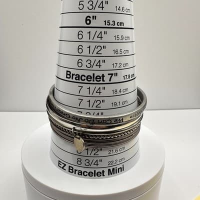 Vintage 90s Mother Teresa Quote Bangle Bracelet Set Silver Tone Hearts Jewelry - Thumbnail 13