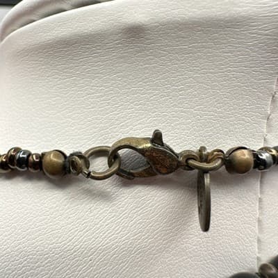Vintage 90s Multi Strand Beaded Statement Earth Tone Necklace Women's Jewelry - Thumbnail 12