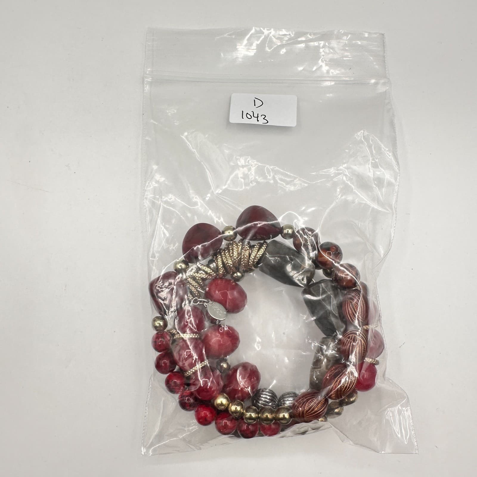 Vintage 90s Boho Multi-Strand Wrap Stretch Bracelet Beaded Women's Jewelry Boho - Thumbnail 9