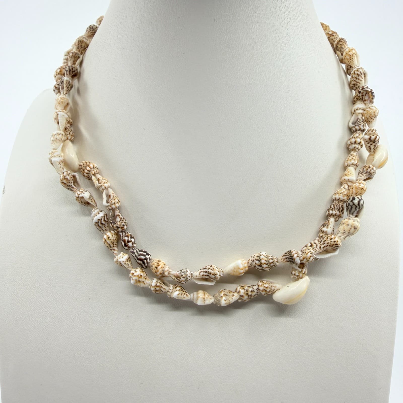 Natural Seashell Multi Strand Necklace Boho Beach Jewelry Gift Summer Accessory - Thumbnail 6