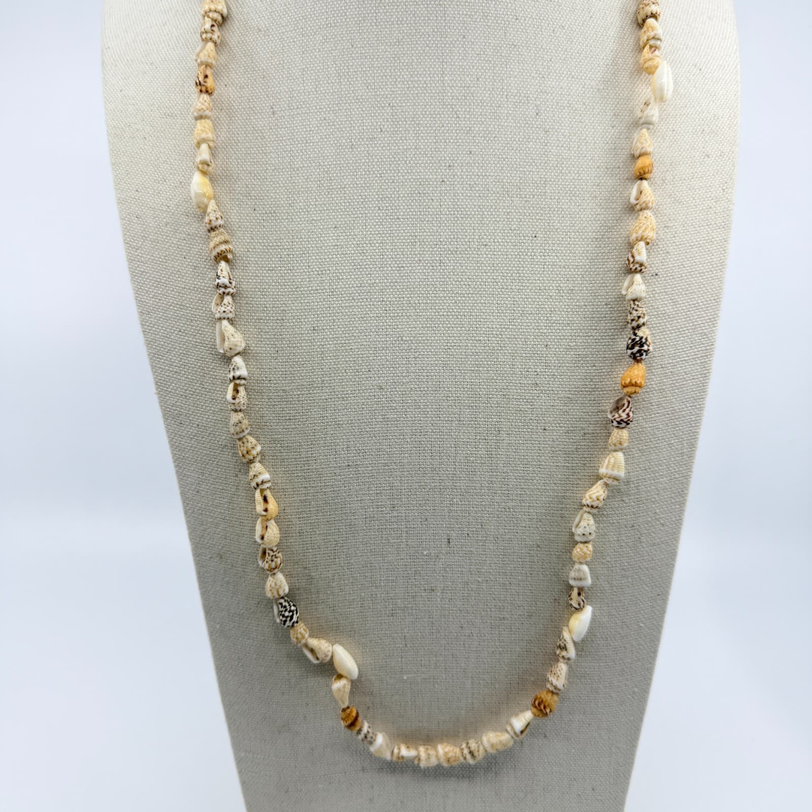 Natural Seashell Strand Necklace Beach Jewelry Cottagecore Layering Accessory - Thumbnail 2
