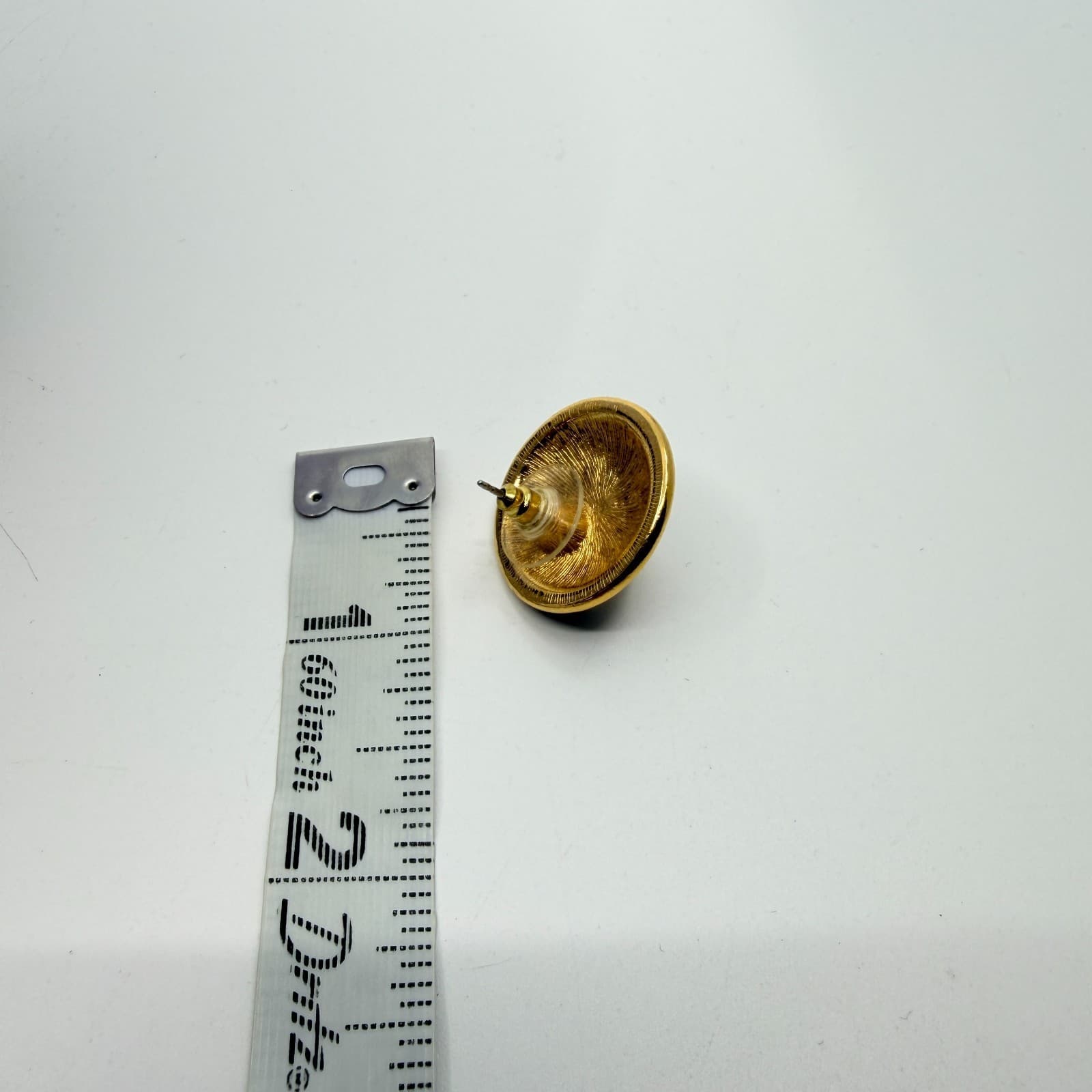 Vintage Navy Enamel Pearl Stud Earrings Gold Tone Classic Statement Jewelry 80s - Thumbnail 9
