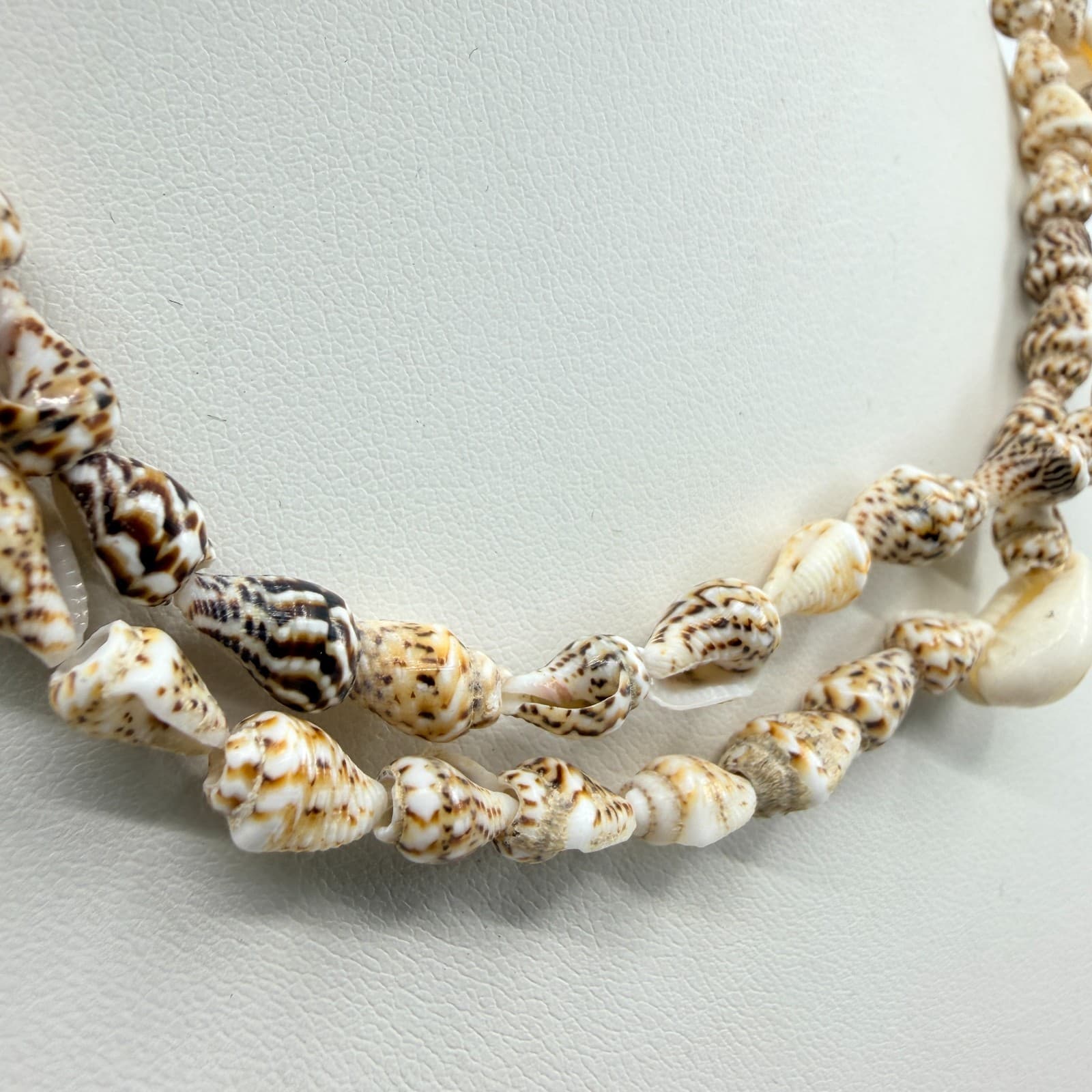 Natural Seashell Multi Strand Necklace Boho Beach Jewelry Gift Summer Accessory - Thumbnail 2