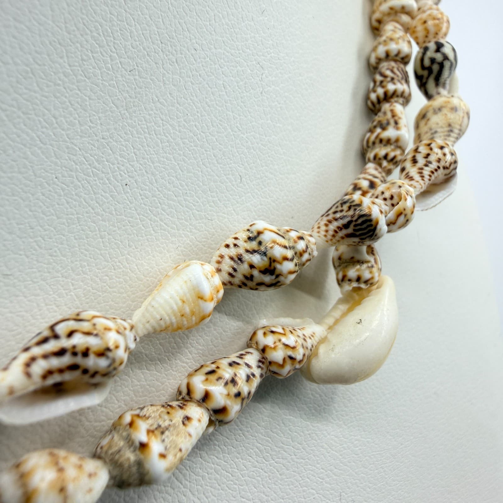 Natural Seashell Multi Strand Necklace Boho Beach Jewelry Gift Summer Accessory - Thumbnail 3