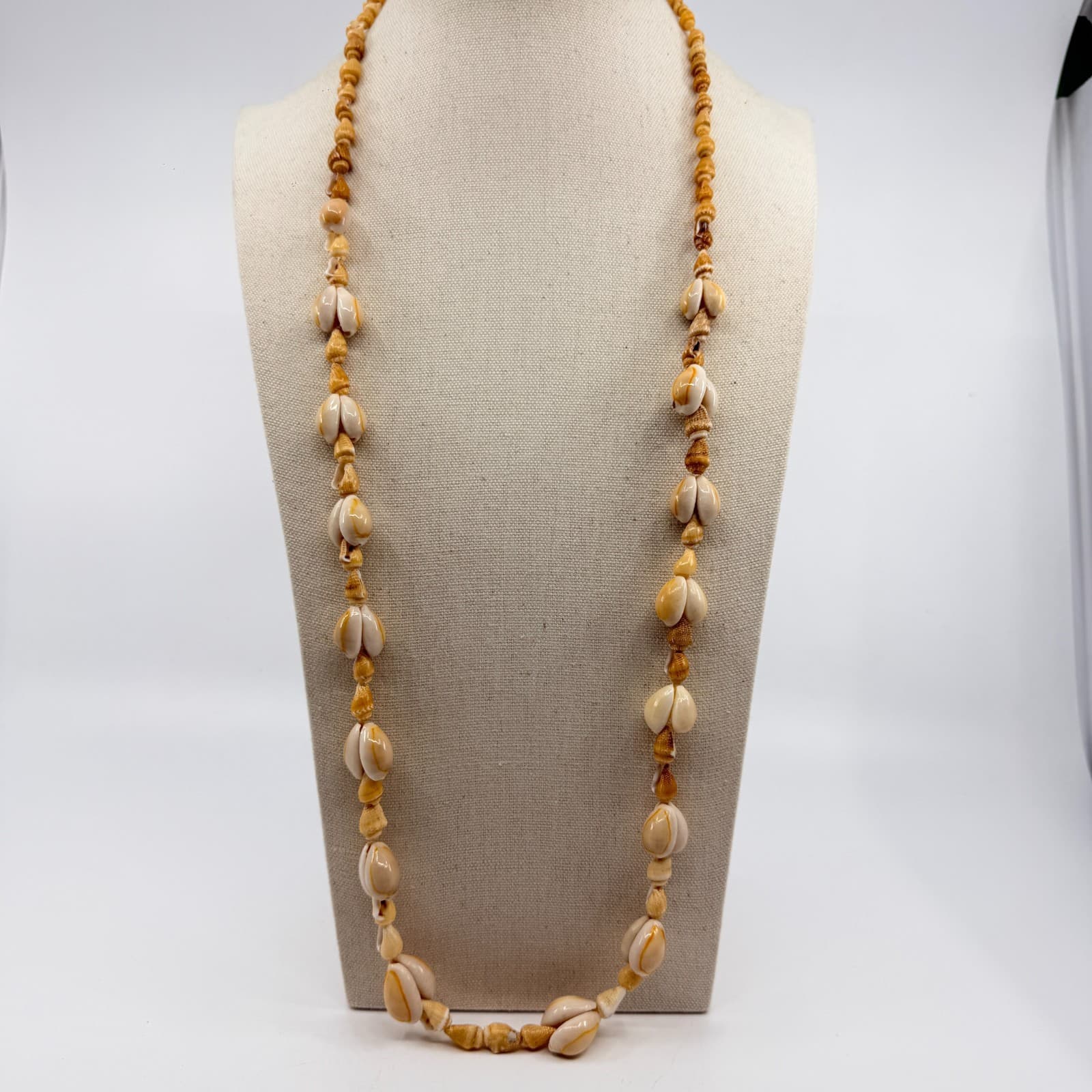 Natural Seashell Necklace Boho Festival Beach Jewelry Layering Statement Piece - Thumbnail 7