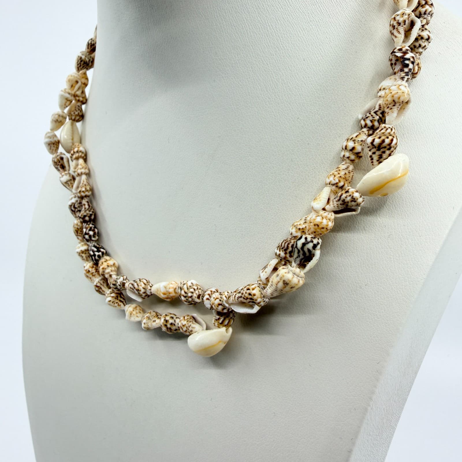 Natural Seashell Multi Strand Necklace Boho Beach Jewelry Gift Summer Accessory - Thumbnail 5
