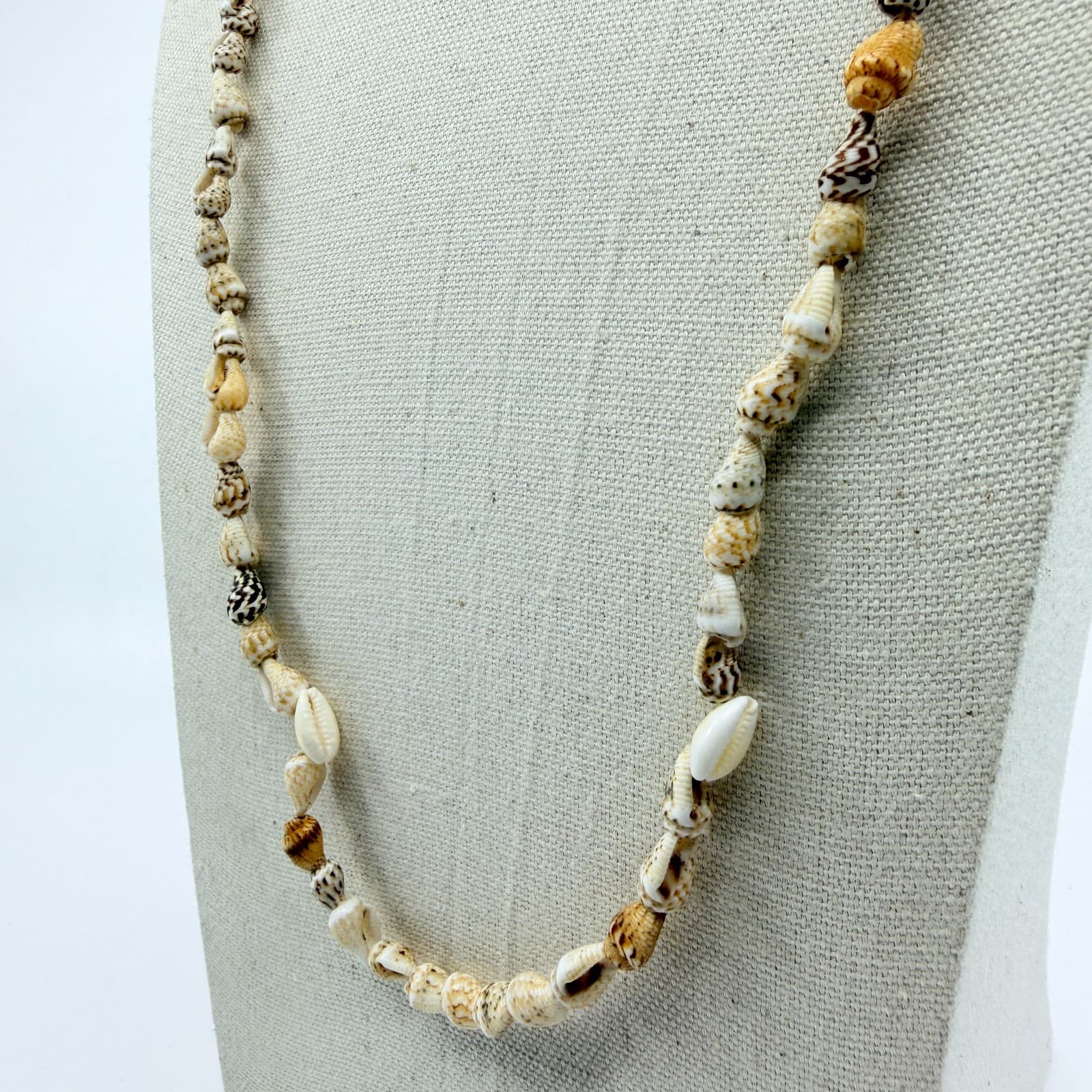 Natural Seashell Strand Necklace Beach Jewelry Cottagecore Layering Accessory - Thumbnail 8