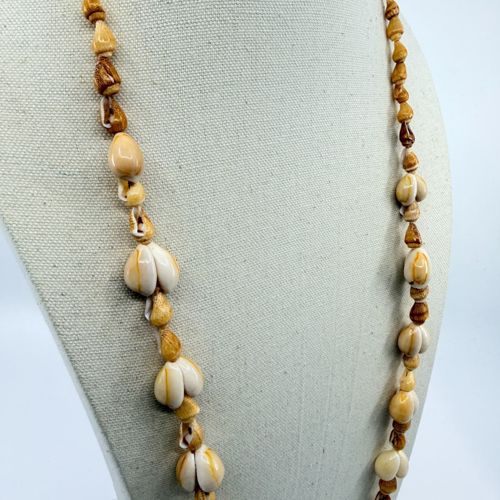 Natural Seashell Necklace Boho Festival Beach Jewelry Layering Statement Piece - Thumbnail 9