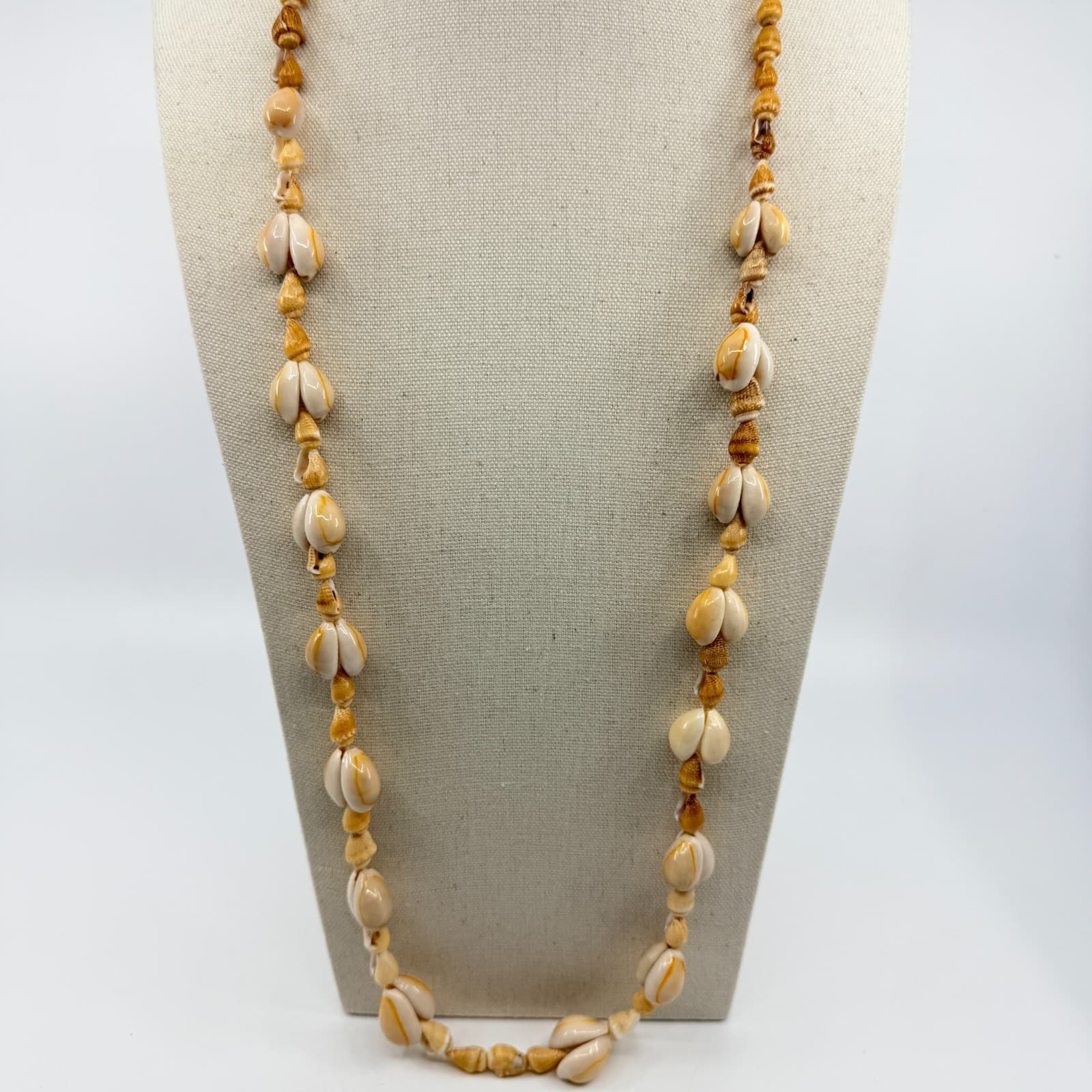 Natural Seashell Necklace Boho Festival Beach Jewelry Layering Statement Piece - Thumbnail 6