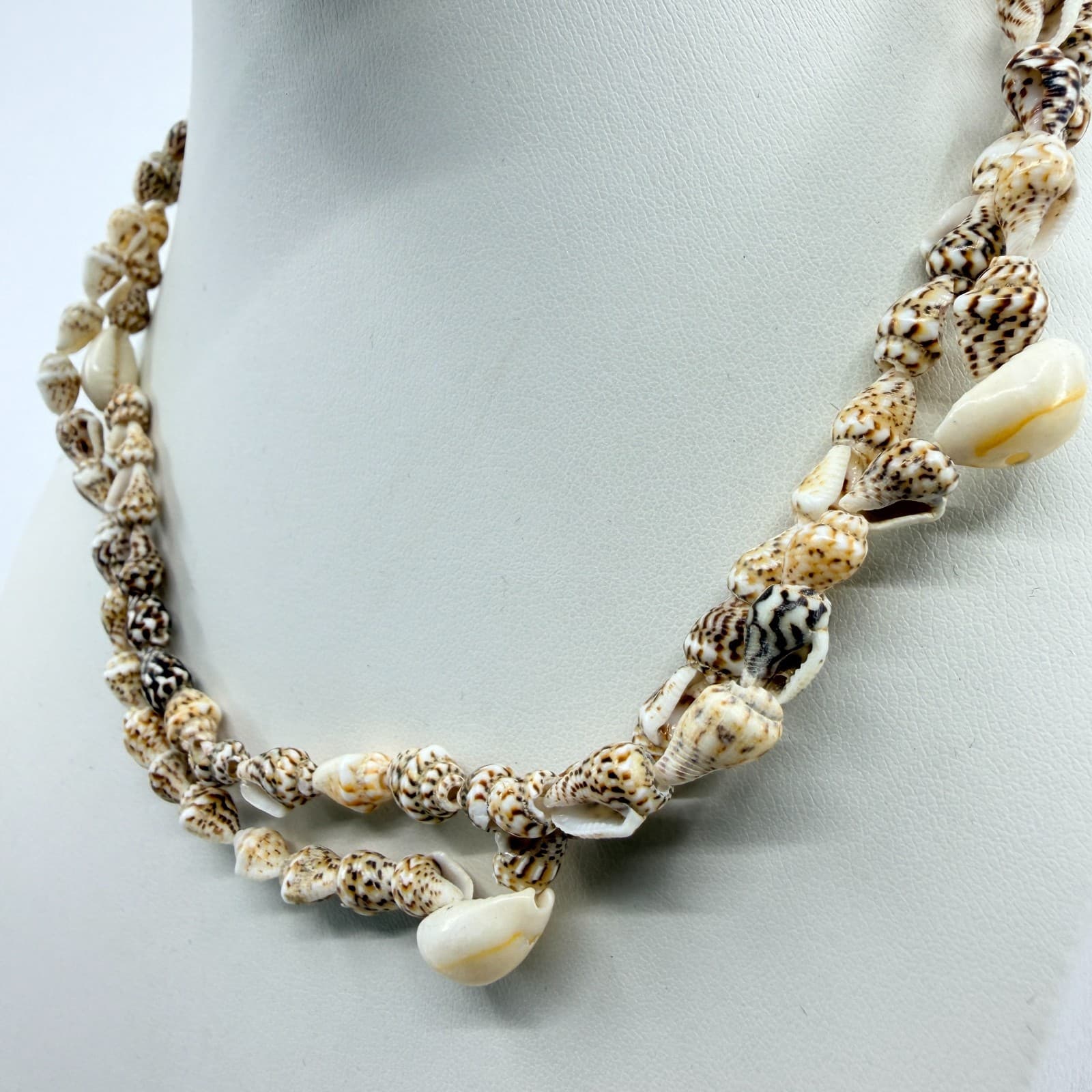 Natural Seashell Multi Strand Necklace Boho Beach Jewelry Gift Summer Accessory - Thumbnail 4