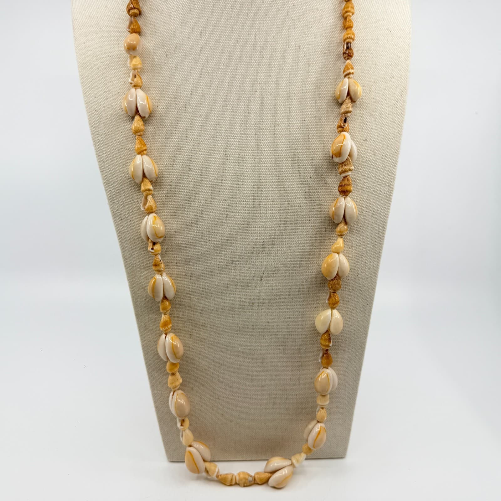 Natural Seashell Necklace Boho Festival Beach Jewelry Layering Statement Piece - Thumbnail 5
