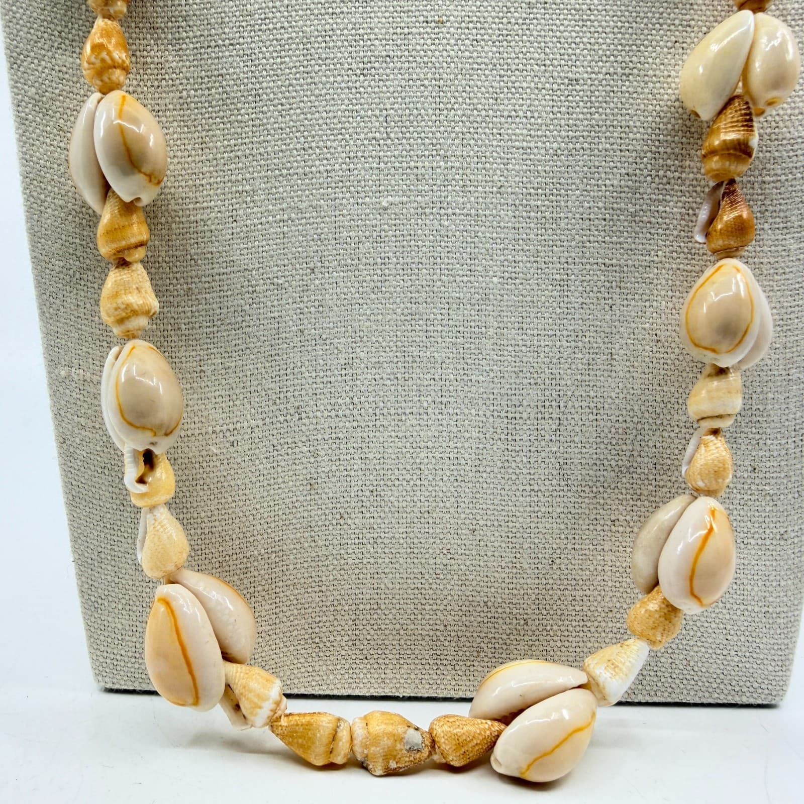 Natural Seashell Necklace Boho Festival Beach Jewelry Layering Statement Piece - Thumbnail 3