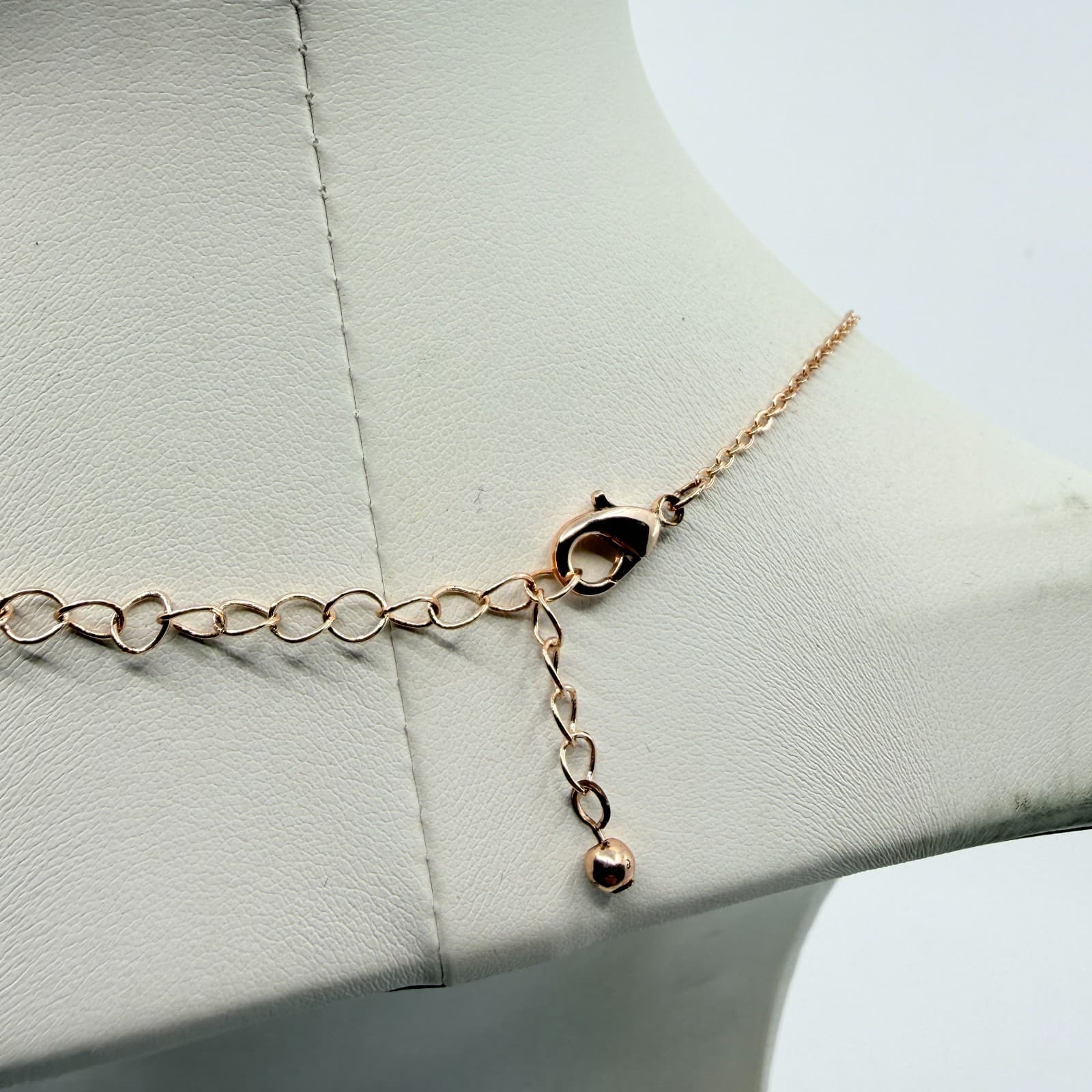 Rose Gold Tone Crystal Cross Necklace Elegant Statement Jewelry Gift for Her - Thumbnail 7