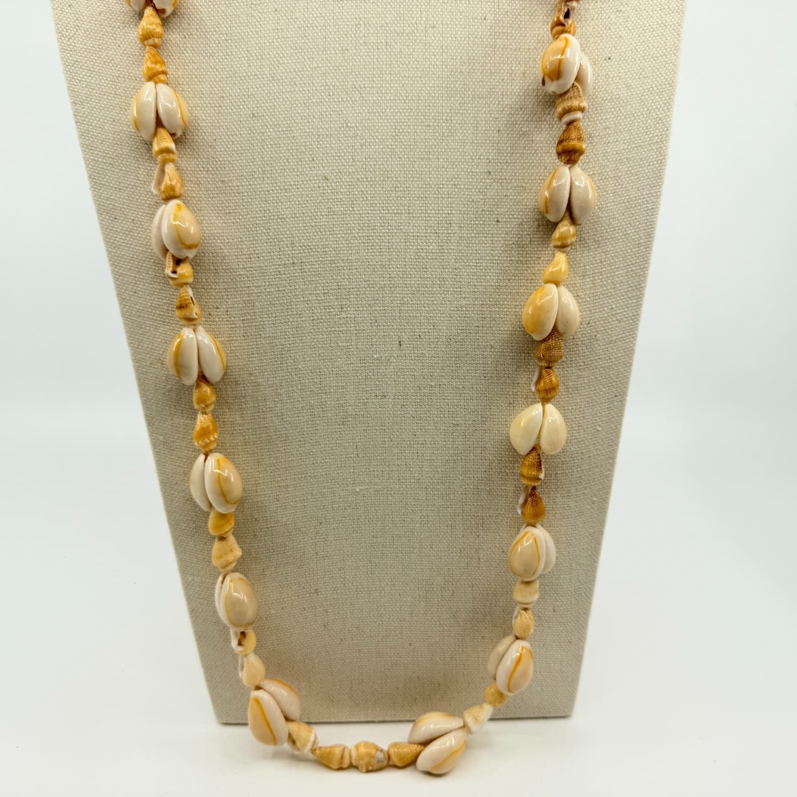 Natural Seashell Necklace Boho Festival Beach Jewelry Layering Statement Piece - Thumbnail 4